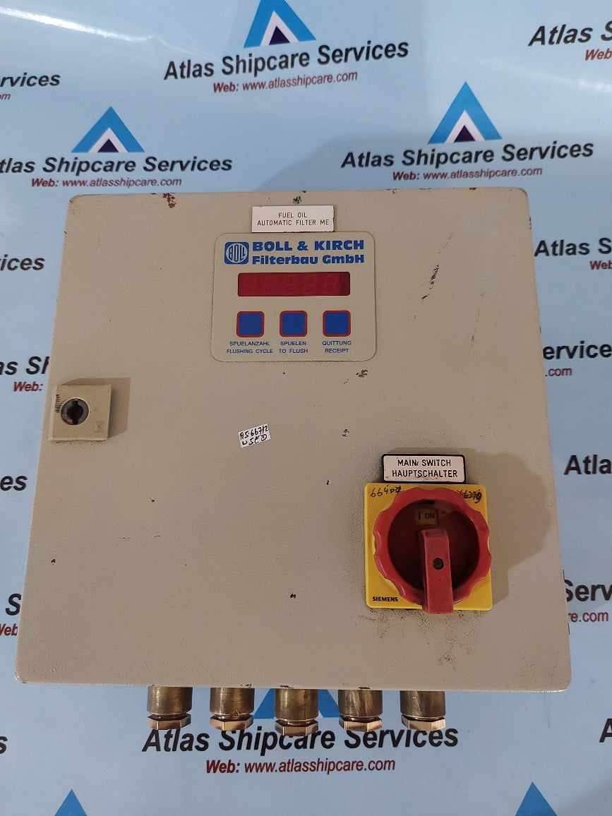 Boll & Kirch Fuel Oil Automatic Filter Controller